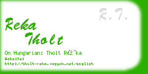 reka tholt business card